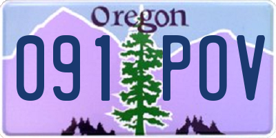 OR license plate 091POV