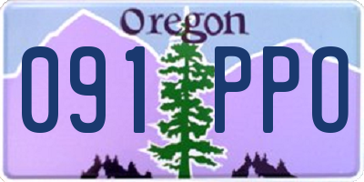 OR license plate 091PPO
