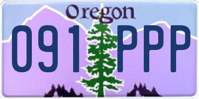 OR license plate 091PPP