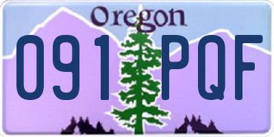 OR license plate 091PQF