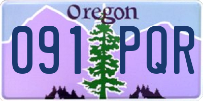 OR license plate 091PQR