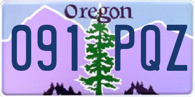 OR license plate 091PQZ