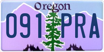 OR license plate 091PRA