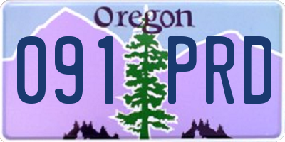 OR license plate 091PRD