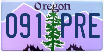 OR license plate 091PRE