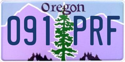 OR license plate 091PRF