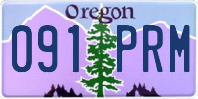OR license plate 091PRM