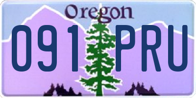 OR license plate 091PRU