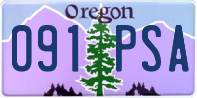 OR license plate 091PSA