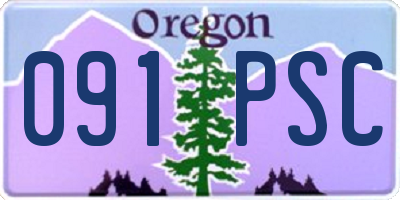 OR license plate 091PSC