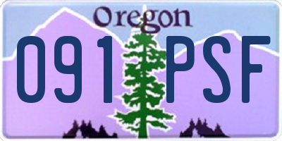 OR license plate 091PSF