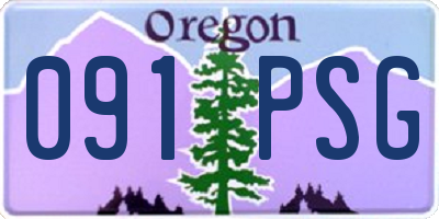 OR license plate 091PSG