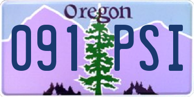 OR license plate 091PSI