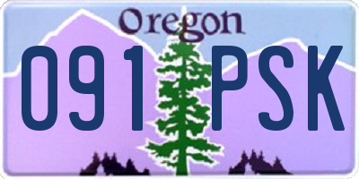 OR license plate 091PSK