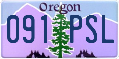 OR license plate 091PSL
