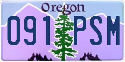 OR license plate 091PSM