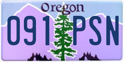 OR license plate 091PSN