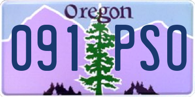 OR license plate 091PSO