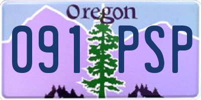 OR license plate 091PSP