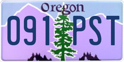 OR license plate 091PST