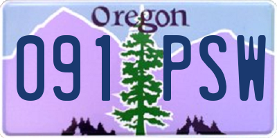 OR license plate 091PSW