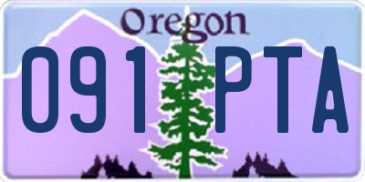 OR license plate 091PTA
