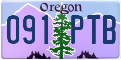 OR license plate 091PTB