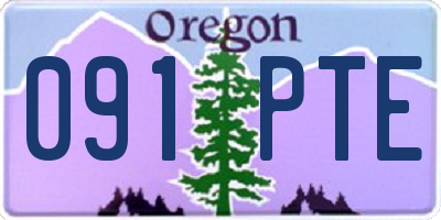 OR license plate 091PTE