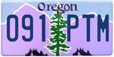 OR license plate 091PTM
