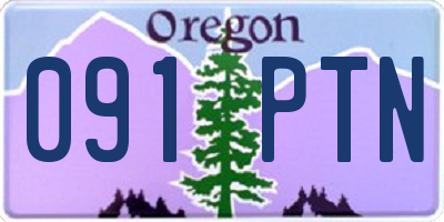 OR license plate 091PTN