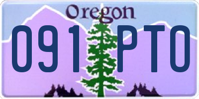 OR license plate 091PTO