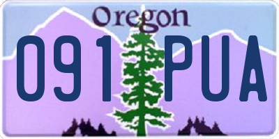 OR license plate 091PUA