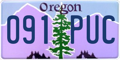 OR license plate 091PUC