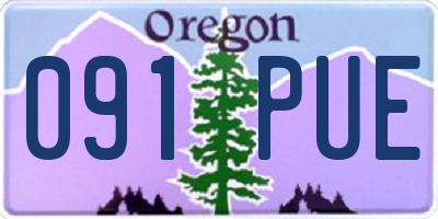 OR license plate 091PUE
