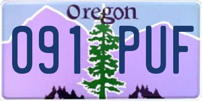 OR license plate 091PUF