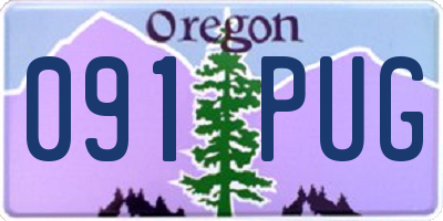 OR license plate 091PUG