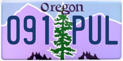 OR license plate 091PUL