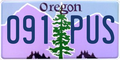 OR license plate 091PUS
