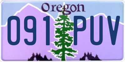 OR license plate 091PUV