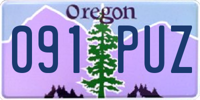 OR license plate 091PUZ