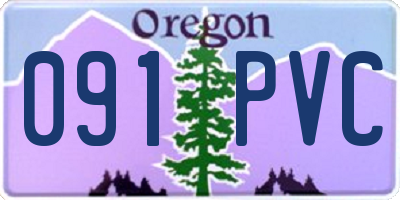 OR license plate 091PVC