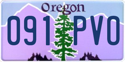 OR license plate 091PVO