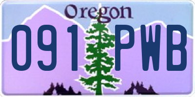 OR license plate 091PWB