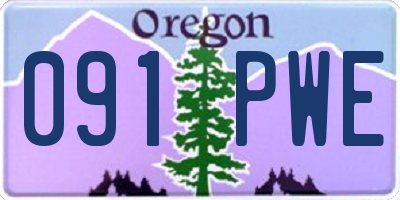 OR license plate 091PWE