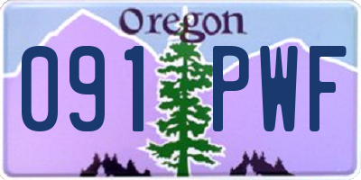 OR license plate 091PWF