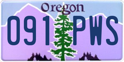 OR license plate 091PWS