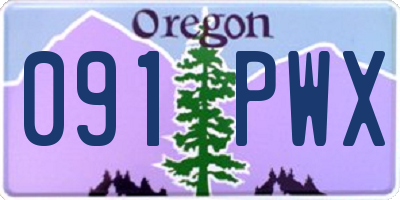 OR license plate 091PWX