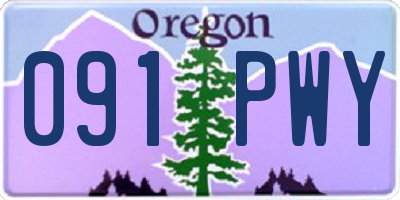 OR license plate 091PWY