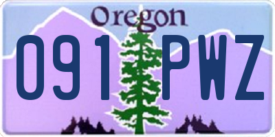 OR license plate 091PWZ