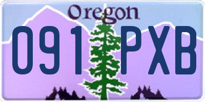OR license plate 091PXB